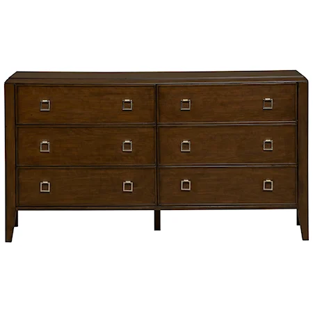 Contemporary 6 Drawer Dresser